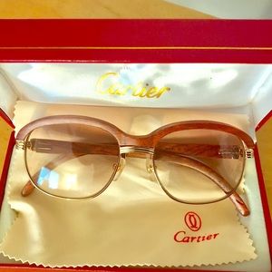 Cartier Malmaison Rosewood Sunglasses